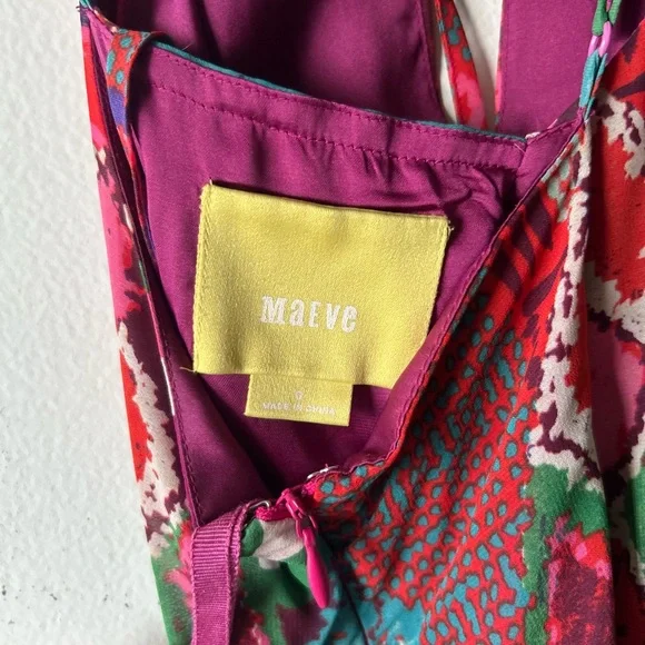 ANTHROPOLOGIE MAEVE Terana Maxi Dress | Size 0 | Boho Print | Halter Neck - Picture 10 of 14